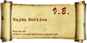 Vajda Bettina névjegykártya